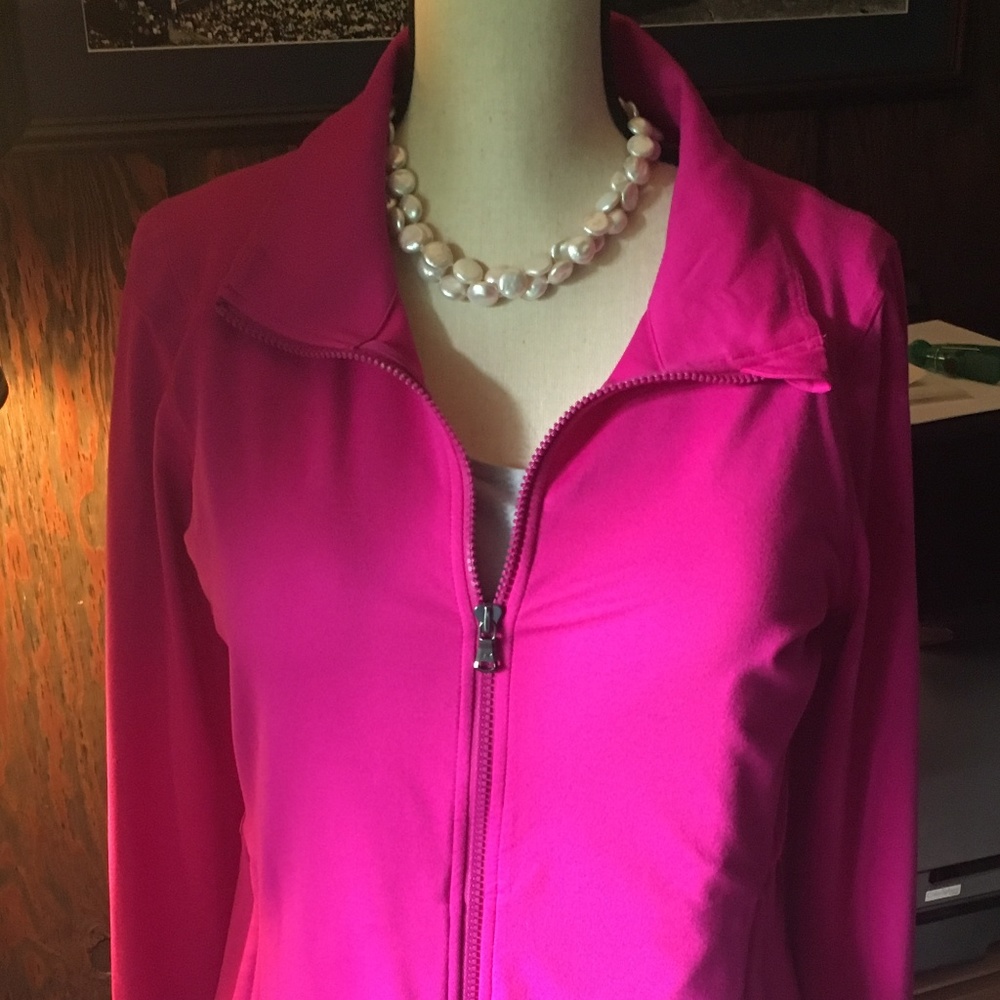 Under Armour Fuchsia Rose Full Zip Golf Jacket